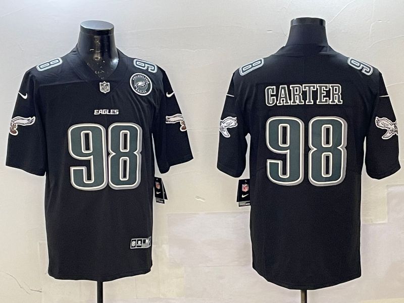 Men Philadelphia Eagles #98 Carter Black Fashion 2025 Nike Limited NFL Jersey style 6->philadelphia eagles->NFL Jersey